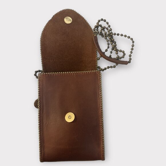 LEATHEROCK Purse Brown Leather Crossbody Cross Western Boho Shoulder Bag USA - Picture 5 of 7